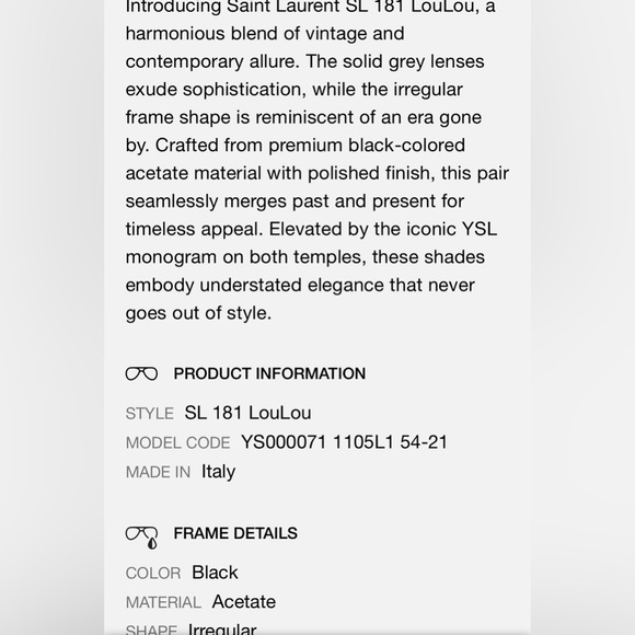 SAINT LAURENT Lou Lou heart sunglasses NWT - Picture 12 of 14